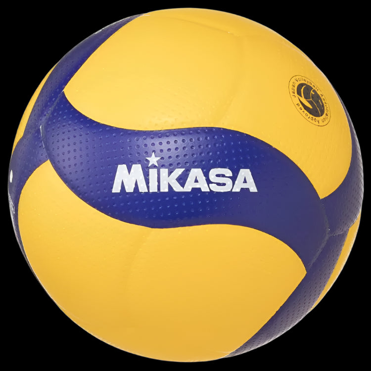 Ballon De Volleyball Mikasa V300W – Taille 5, Jaune/bleu, Certification Internationale