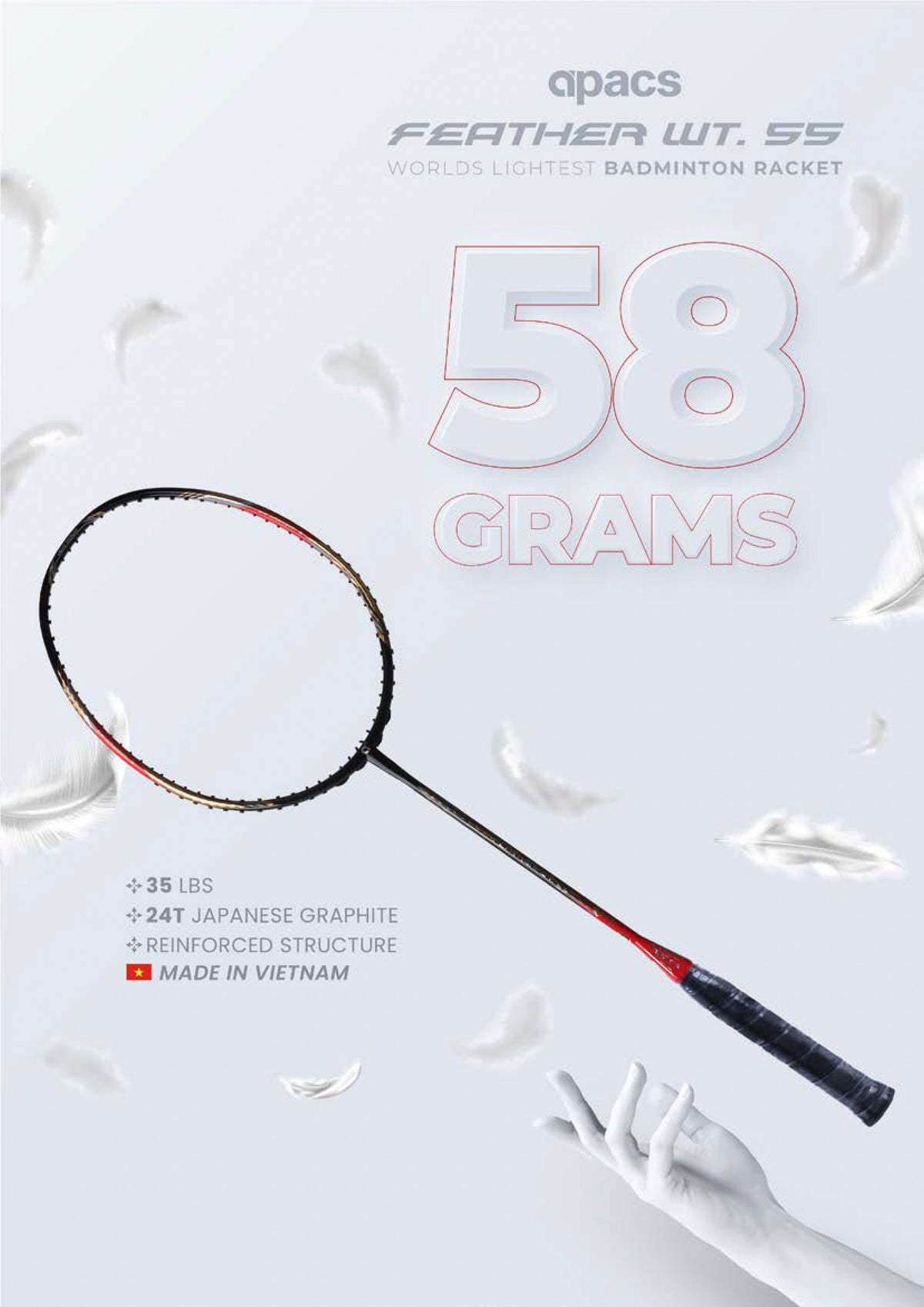 APACS FEATHER WEIGHT 55 BADMINTON RACKET